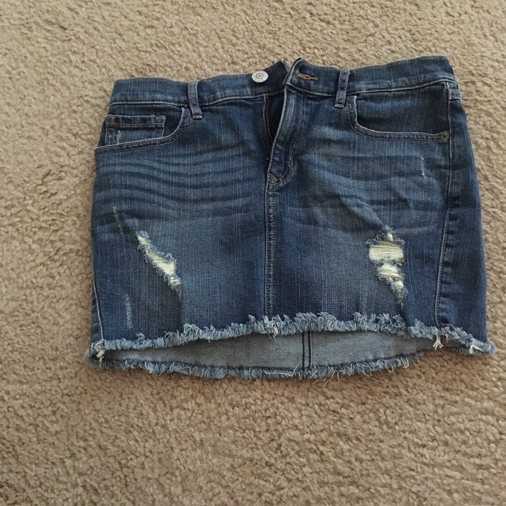 Express denim mini skirt 2